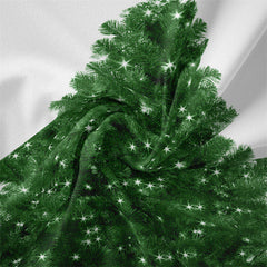 Aperturee - Green Christmas Tree White Glitter Wall Tapestry