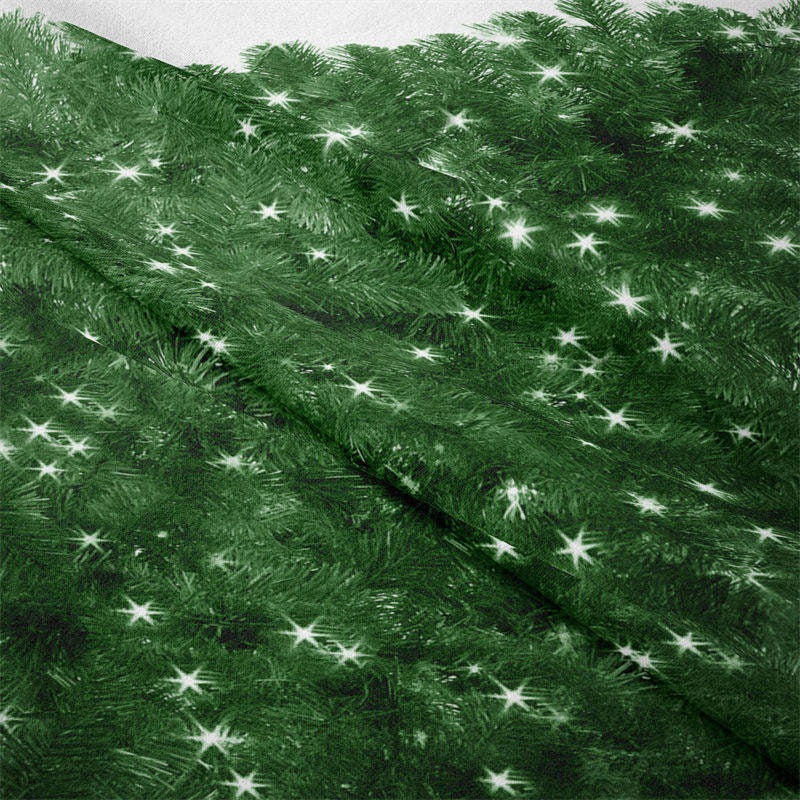 Aperturee - Green Christmas Tree White Glitter Wall Tapestry