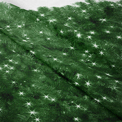 Aperturee - Green Christmas Tree White Glitter Wall Tapestry