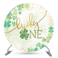 Aperturee Green Clover Lucky One Birthday Backdrop