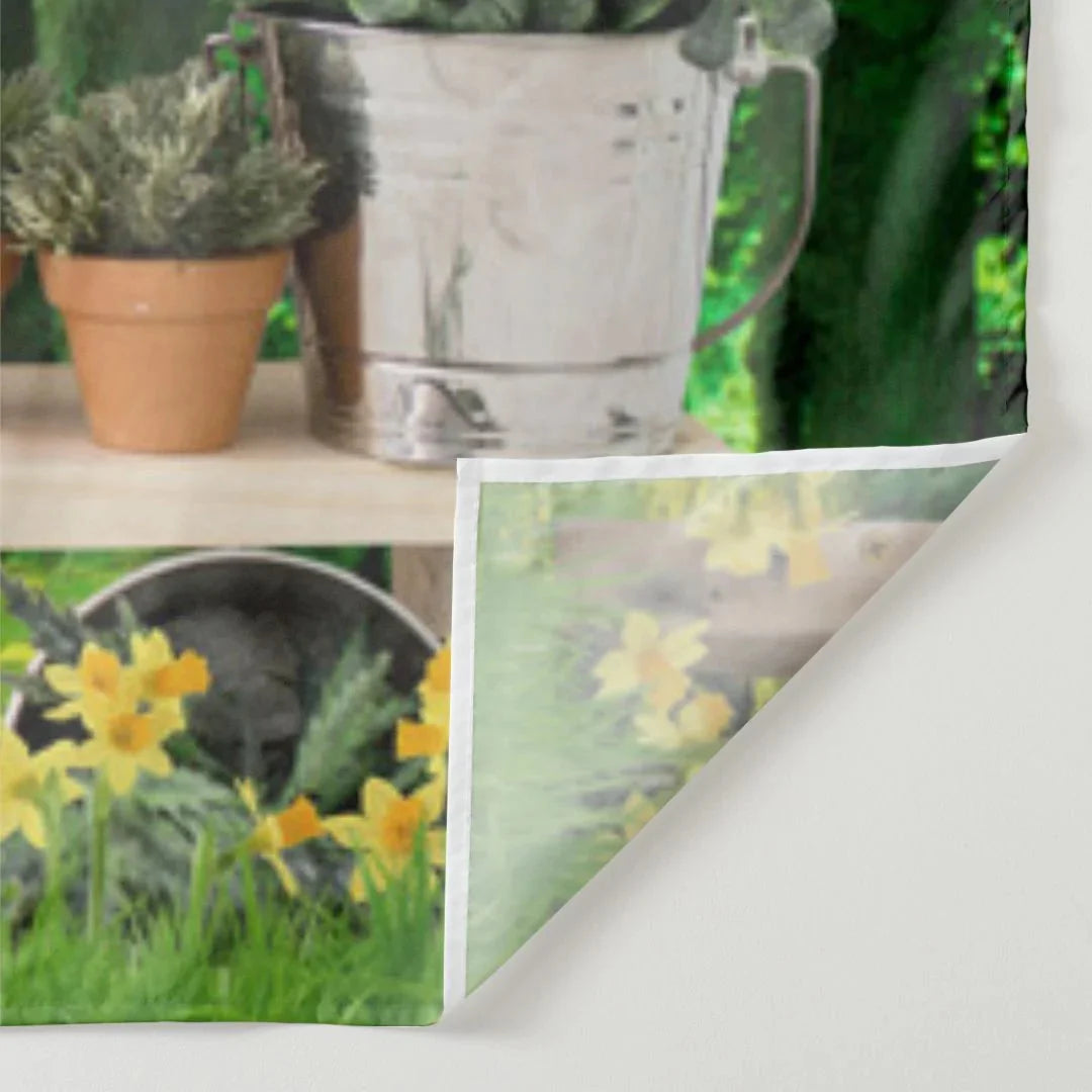 Aperturee - Green Forest Garden Easter Day Photograph Backdrop