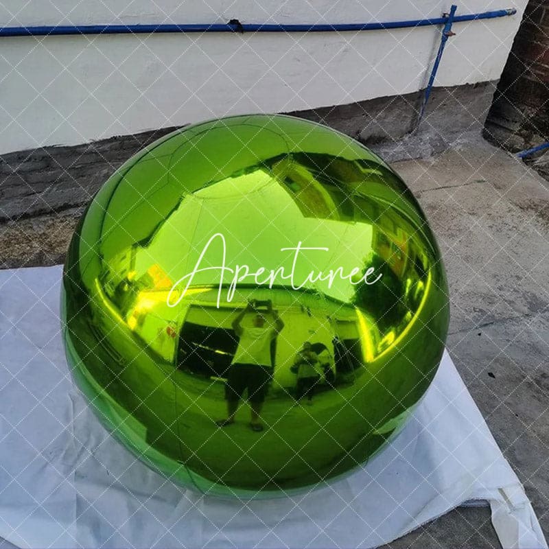 Aperturee - Green Giant Inflatable Mirror Ball Shiny Balloon