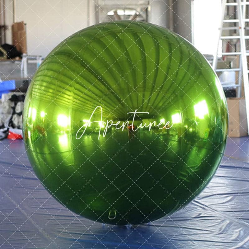 Aperturee - Green Giant Inflatable Mirror Ball Shiny Balloon