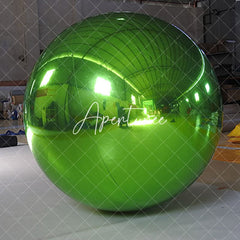 Aperturee - Green Giant Inflatable Mirror Ball Shiny Balloon