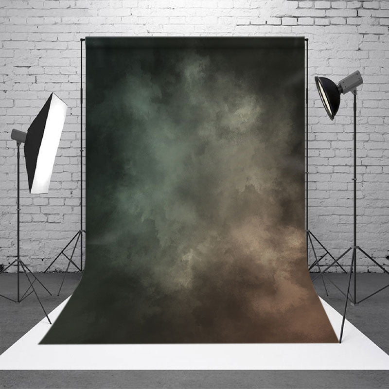 Aperturee - Green Little Yellow Dark Foggy Photo Booth Backdrop