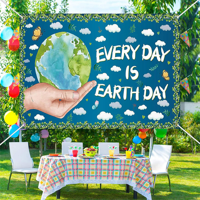 Aperturee - Green Make Everyday Earth Day Theme Backdrop Decor