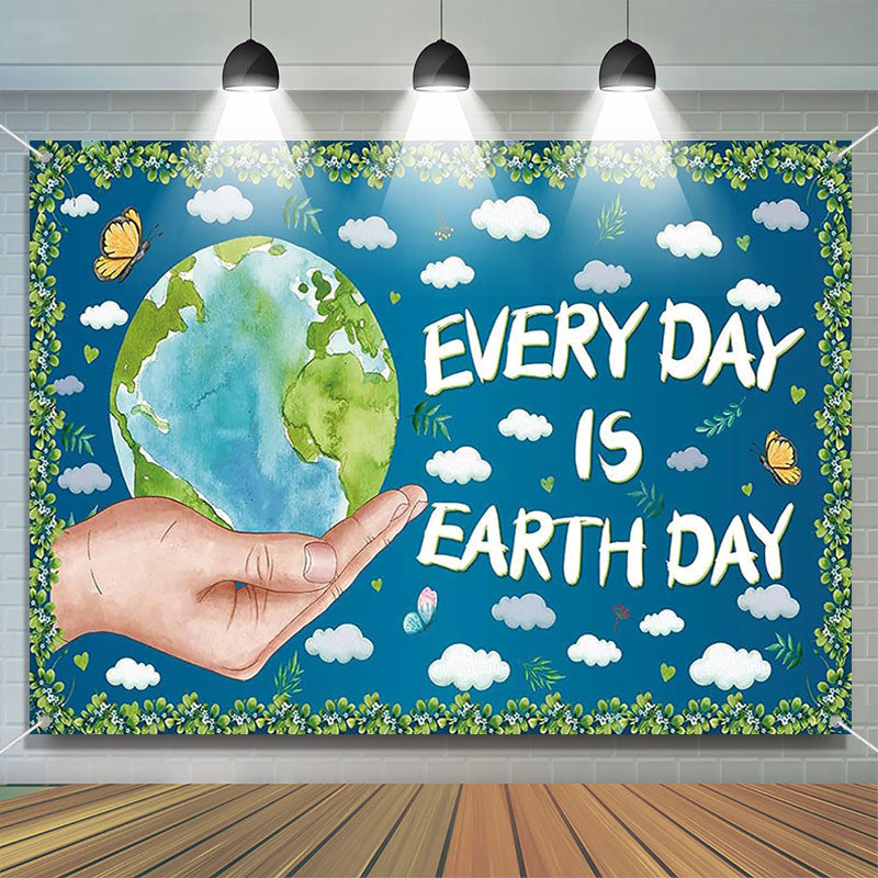 Aperturee - Green Make Everyday Earth Day Theme Backdrop Decor