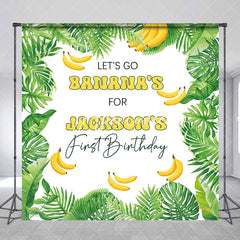 Aperturee - Green Monstera Banana Custom 1st Birthday Backdrop