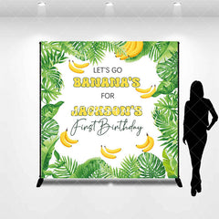 Aperturee - Green Monstera Banana Custom 1st Birthday Backdrop