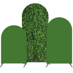 Aperturee Green Nature Leaves Double Sided Party Arch Backdrop Kit