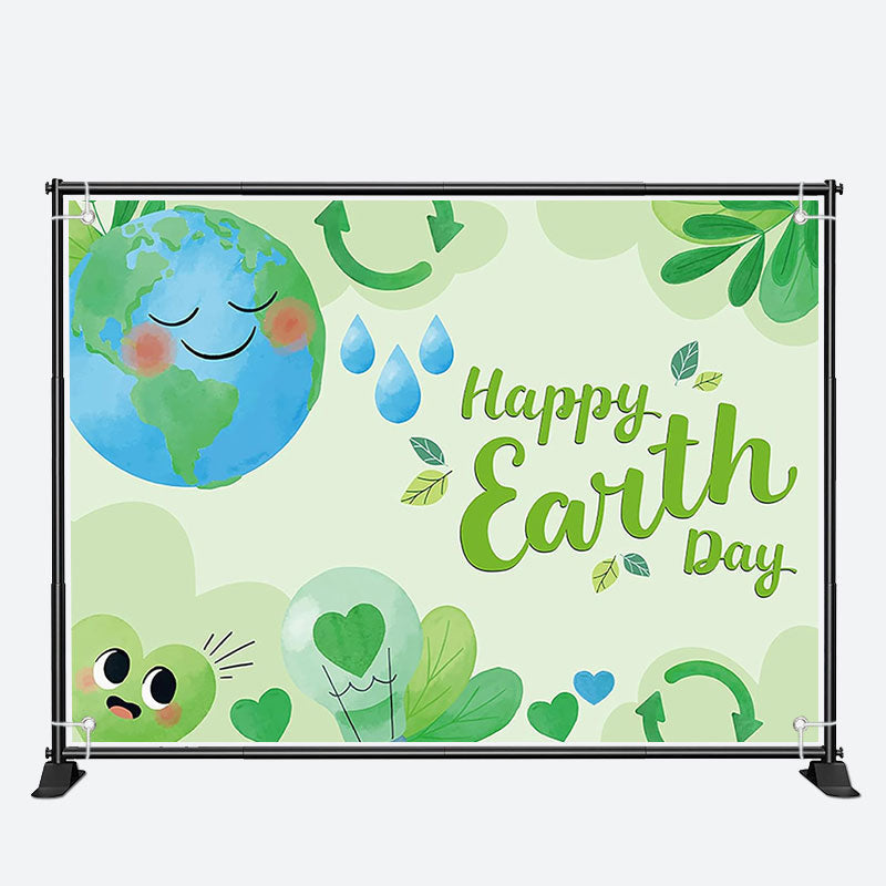 Aperturee - Green Nature Recycle Eco Happy Earth Day Backdrop