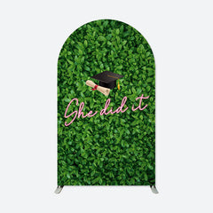 Aperturee - Green Plant Leaf Spring Arch Backdrop For Graduation