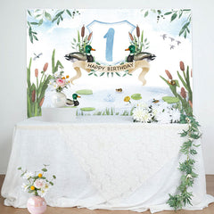 Aperturee - Green Pond Reed Duck Spring 1st Birthday Backdrop