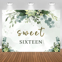 Aperturee - Green sweet sixteen 16th birthday photo Backdrop