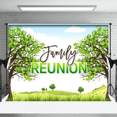 Aperturee - Green Tree Family Reunion Spring Photo Backdrop