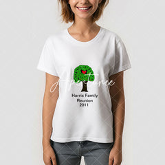 Aperturee - Green Tree Heart Custom Family Reunion T-Shirt