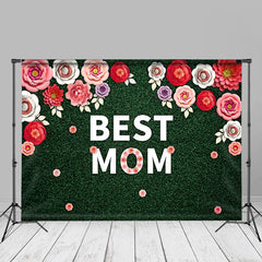 Aperturee - Green Wall 3D Floral Backdrop For Best Mothers Day