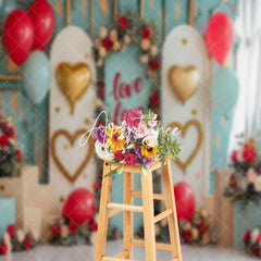 Aperturee - Green Wall White Arch Balloons Rose Wedding Backdrop