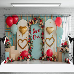 Aperturee - Green Wall White Arch Balloons Rose Wedding Backdrop