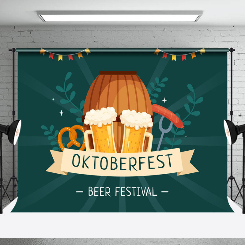 Aperturee - Green Wine Barrel Oktoberfest Beer Festival Backdrop