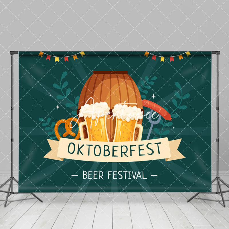 Aperturee - Green Wine Barrel Oktoberfest Beer Festival Backdrop