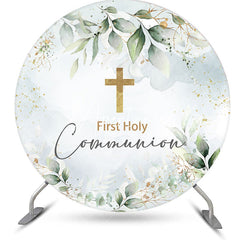 Aperturee - Greenery First Holy Communion Round Baptism Backdrop