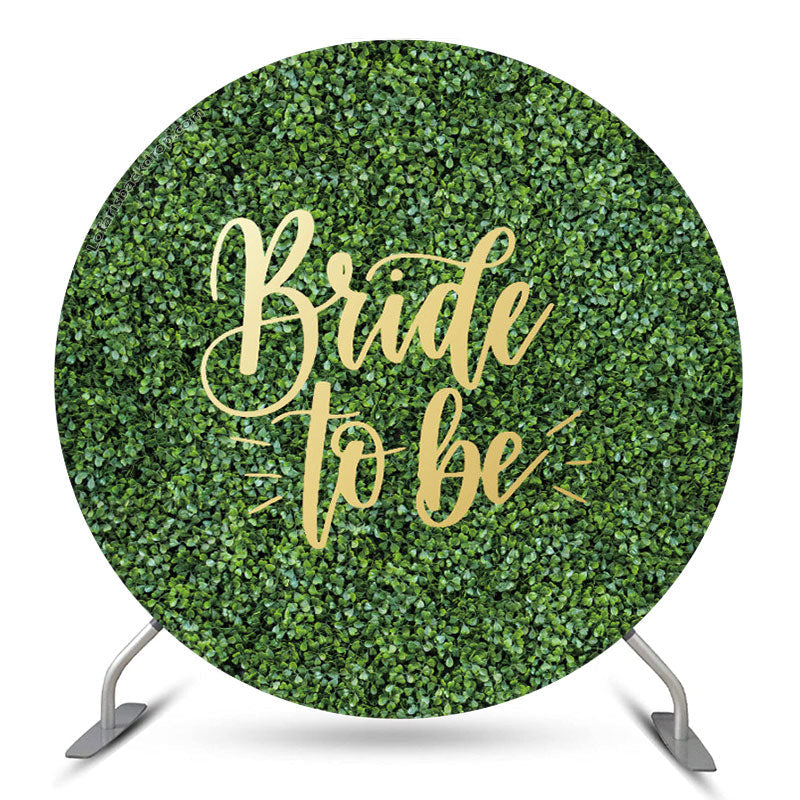 Aperturee Greenery Leaves Round Bridal Shower Backdrop Cover