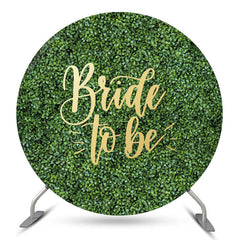 Aperturee Greenery Leaves Round Bridal Shower Backdrop Cover