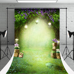 Aperturee - Greenery Spring Floral Photoshoot Sweep Backdrop