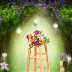 Aperturee - Greenery Spring Floral Photoshoot Sweep Backdrop