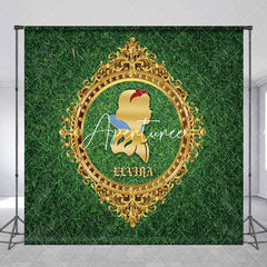 Aperturee - Greenery Spring Princess Custom Birthday Backdrop