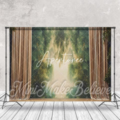 Aperturee - Greenery Wall Curtain Stage Backdrop For Cake Smash