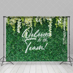 Aperturee - Greenery Welcome To The Team Emplpoyee Party Backdrop