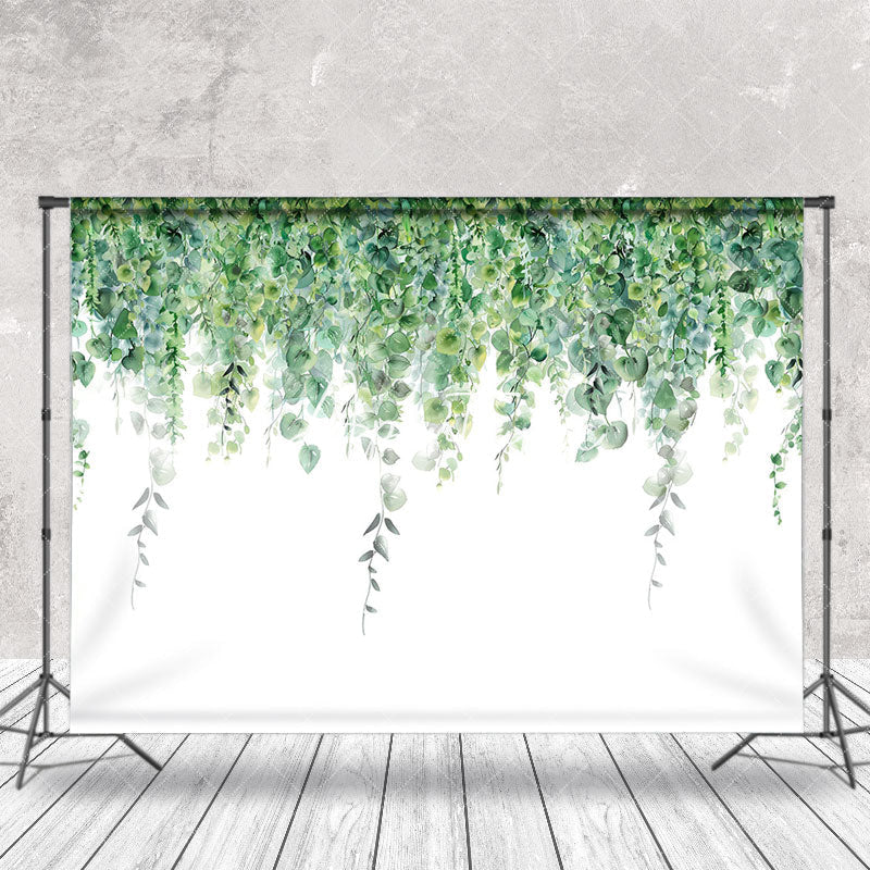 Aperturee - Greenery White Wall Spring Backdrop For Photography