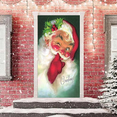 Aperturee - Greetings Oils Santa Claus Christmas Door Cover