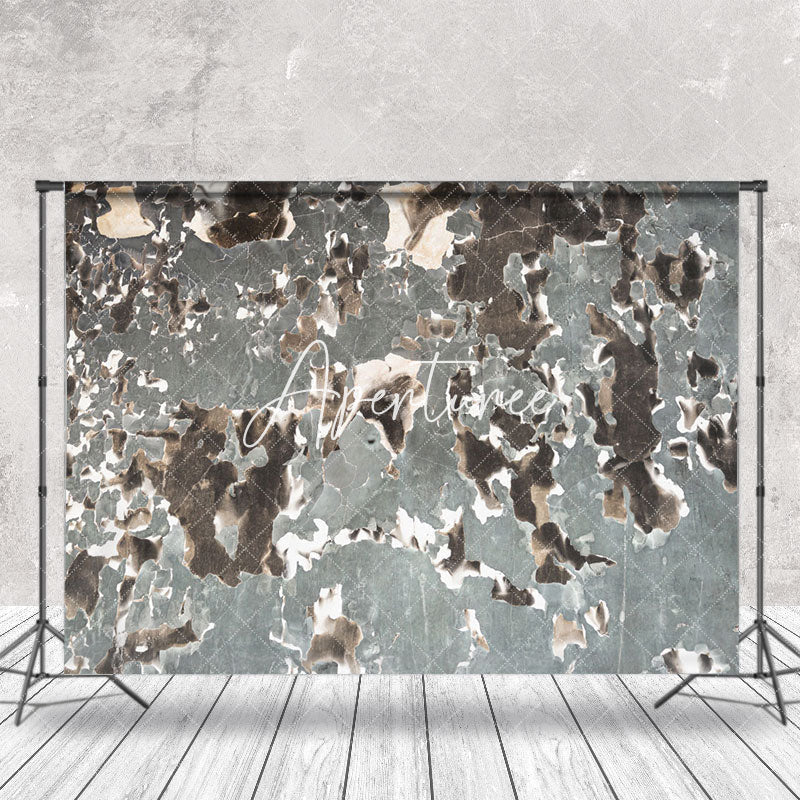 Aperturee - Grey Brown Shabby Wall Abstract Textured Backdrop