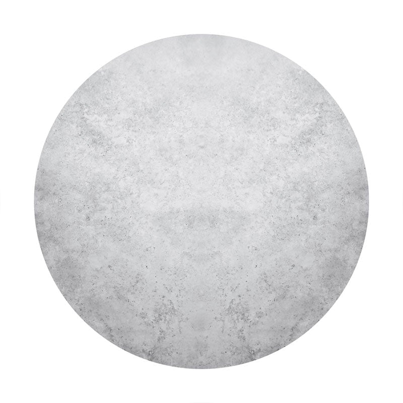 Aperturee - Grey Round Happy Birthday Backdrop For Party