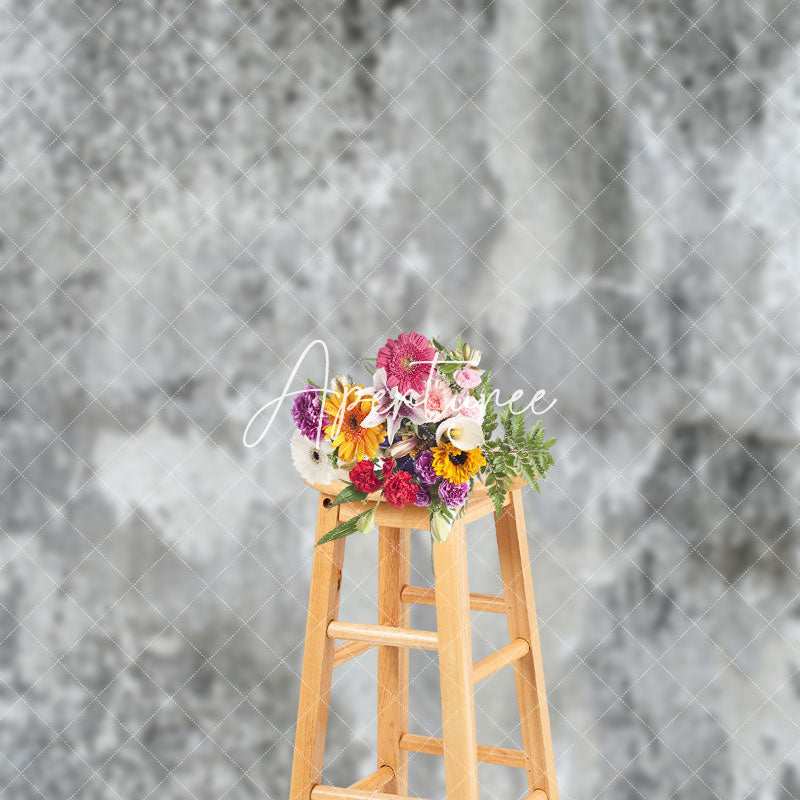 Aperturee - Grey Shabby Cement Wall Abstract Textured Backdrop