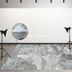 Aperturee - Grey Shabby Cement Wall Abstract Textured Floor Mat