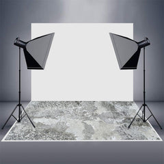 Aperturee - Grey Shabby Cement Wall Textured Rubber Floor Mat