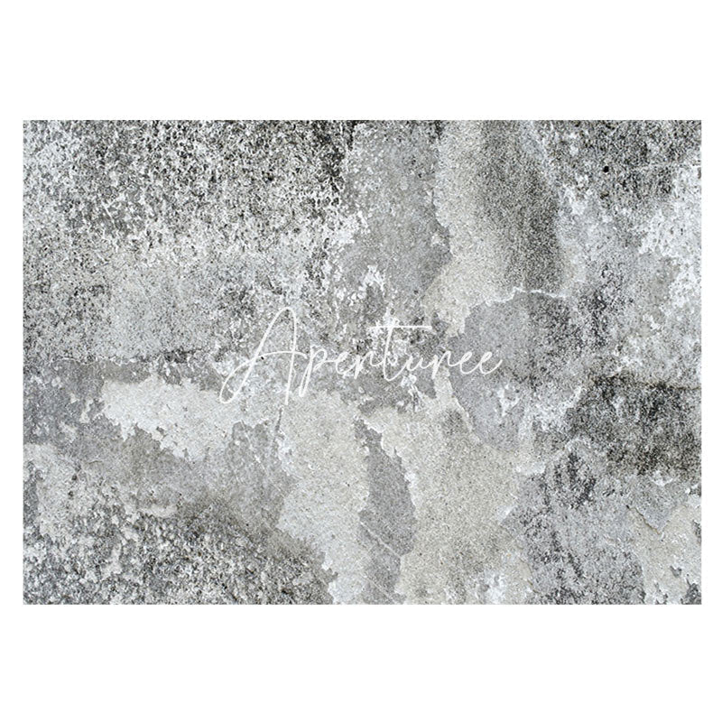 Aperturee - Grey Shabby Cement Wall Textured Rubber Floor Mat