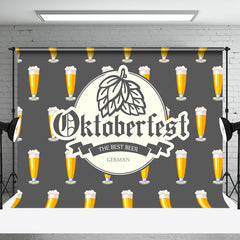 Aperturee - Grey The Best Beer German Oktoberfest Party Backdrop