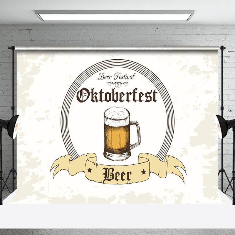 Aperturee - Grey White Glass Beer Festival Oktoberfest Backdrop