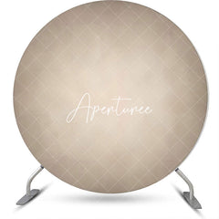 Aperturee - Grey White Gradient Round Birthday Party Backdrop