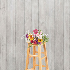 Aperturee - Grey White Wood Texture Old Plank Photo Backdrop