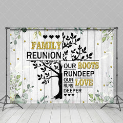 Aperturee - Grey Wooden Plant Leaf Tree Family Reunion Backdrop