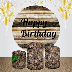 Aperturee - Growth Ring Wooden Round Happy Birthday Backdrop Kit