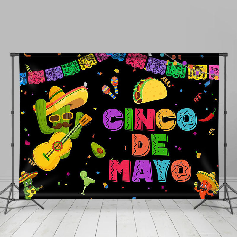 Aperturee - Guita Cactus Cinco De Mayo Mexican Fiesta Backdrop