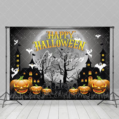 Aperturee - Halloween Horror Night in Cartoon Ghosts City Backdrop