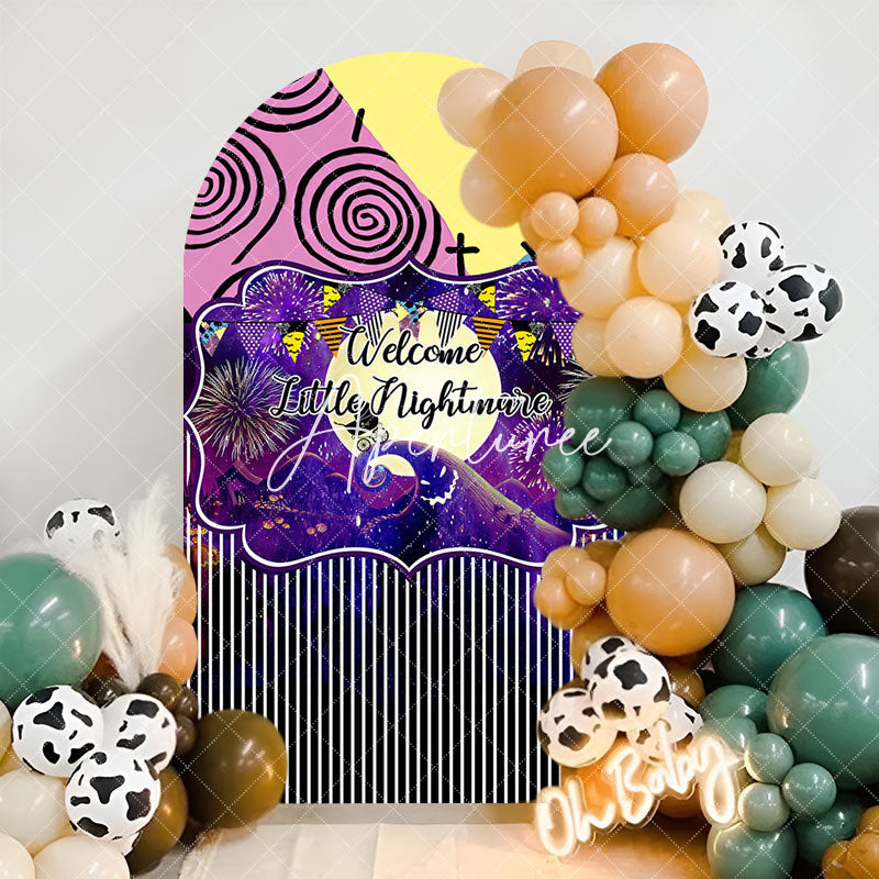 Aperturee - Halloween Little Nightmare Baby Shower Arch Backdrop